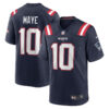 Drake Maye 10 New England Patriots Game Men Jersey – Navy – National Football League 2024