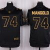 Nike Jets #74 Nick Mangold Black Men’s Stitched NFL Elite Pro Line Gold Collection Jersey