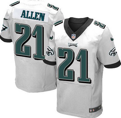 Men’s Philadelphia Eagles #21 Eric Allen White Retired Player NFL Nike Elite Jersey