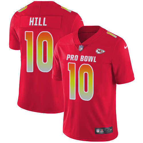 Nike Kansas City Chiefs #10 Tyreek Hill Red Men’s Stitched NFL Limited AFC 2019 Pro Bowl Jersey