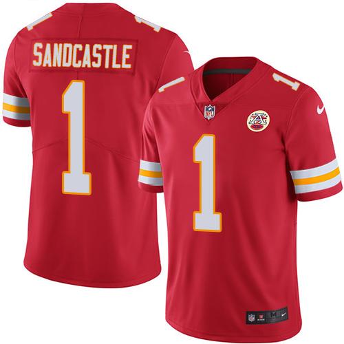 Nike Kansas City Chiefs #1 Leon Sandcastle Red Team Color Men’s Stitched NFL Vapor Untouchable Limited Jersey