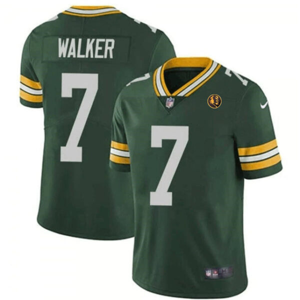 Green Bay Packers #7 Quay Walker Green Vapor Limited Throwback Stitched Jersey