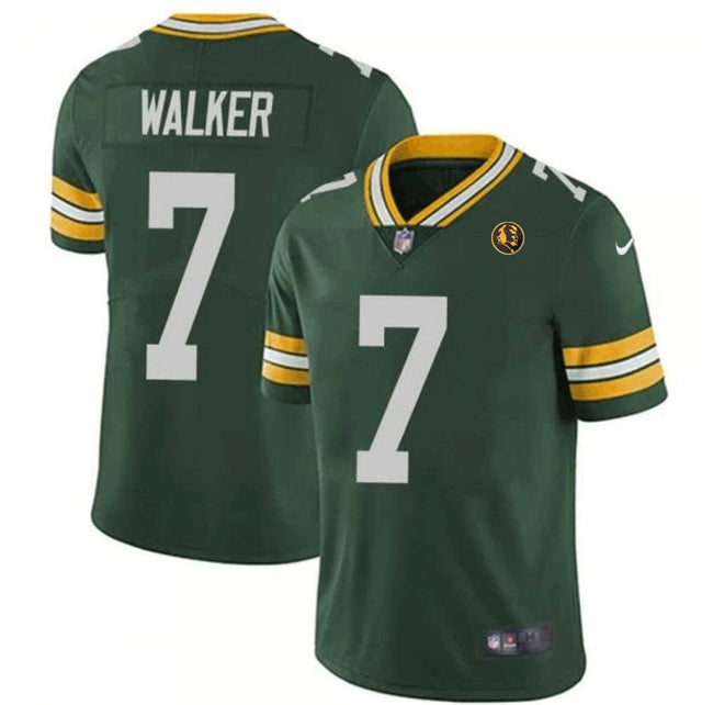 Green Bay Packers #7 Quay Walker Green Vapor Limited Throwback Stitched Jersey