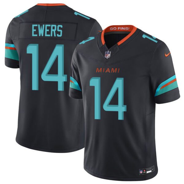 Miami Dolphins Vapor F.U.S.E. Limited Rivalry Series Jersey – All Stitched Men Quinn Ewers – 14 Jersey