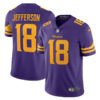 Justin Jefferson 18 Minnesota Vikings Alternate Vapor Limited Jersey – Purple