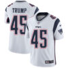 Nike New England Patriots #45 Donald Trump White Men’s Stitched NFL Vapor Untouchable Limited Jersey