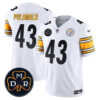 Men’s Steelers DMR Patch Vapor Limited Jersey – All Stitched – White – Troy Polamalu