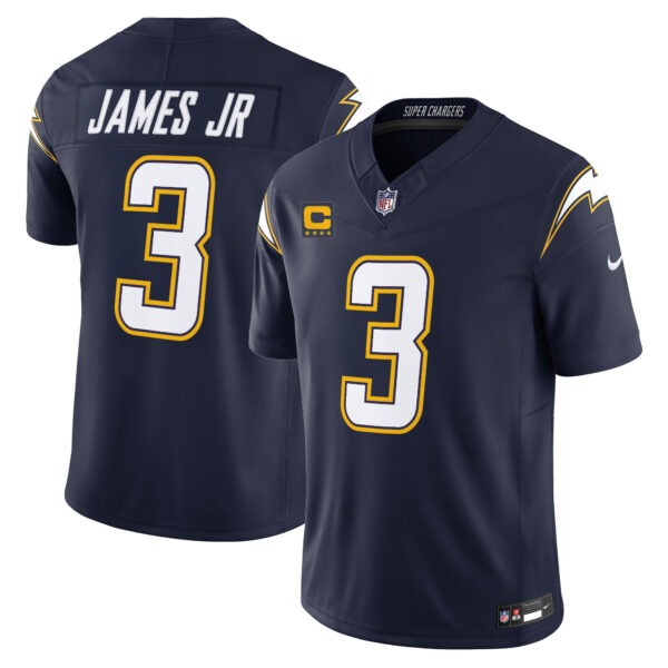 Men’s Los Angeles Chargers 2025 Alternate Charger Power Vapor Limited Jersey – All Stitched Navy Derwin James Jr. Jersey