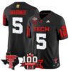 Texas Tech Red Raiders 2025 Vapor Limited Jersey – 100th Anniversary & Texas Patch – All Stitched – Black – Patrick Mahomes Jersey