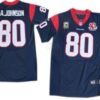 Nike Houston Texans #80 Andre Johnson Blue Elite C Patch Jersey