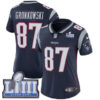 Women’s New England Patriots #87 Rob Gronkowski Navy Blue Nike NFL Home Vapor Untouchable Super Bowl LIII Bound Limited Jersey