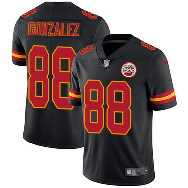 Nike Kansas City Chiefs #88 Tony Gonzalez Black Men’s Stitched NFL Limited Rush Jersey