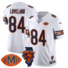 Chicago Bears Honor Virginia Halas McCaskey Jersey – All Stitched – White – Colston Loveland – 84 Jersey