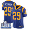 #29 Limited Eric Dickerson Royal Blue Nike NFL Alternate Men’s Jersey Los Angeles Rams Vapor Untouchable Super Bowl LIII Bound