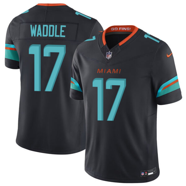 Miami Dolphins Vapor F.U.S.E. Limited Rivalry Series Jersey – All Stitched Men Jaylen Waddle – 17 Jersey