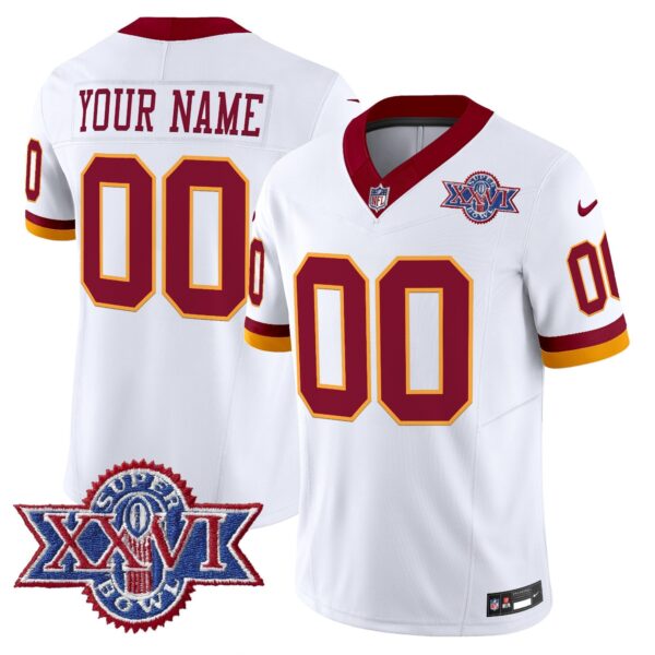 Washington Commanders Throwback 1992 Super Bowl XXVI Patch Vapor Limited Custom Jersey – All Stitched – Custom Jersey