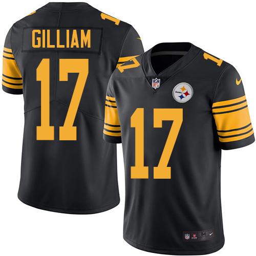 Nike Steelers #17 Joe Gilliam Black Men’s Stitched NFL Limited Rush Jersey