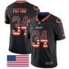 Nike Bears #34 Walter Payton Black Men’s Stitched NFL Limited Rush USA Flag Jersey