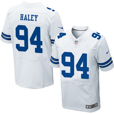 Men’s Dallas Cowboys #94 Charles Haley White Retired Player NFL Nike Elite Jersey