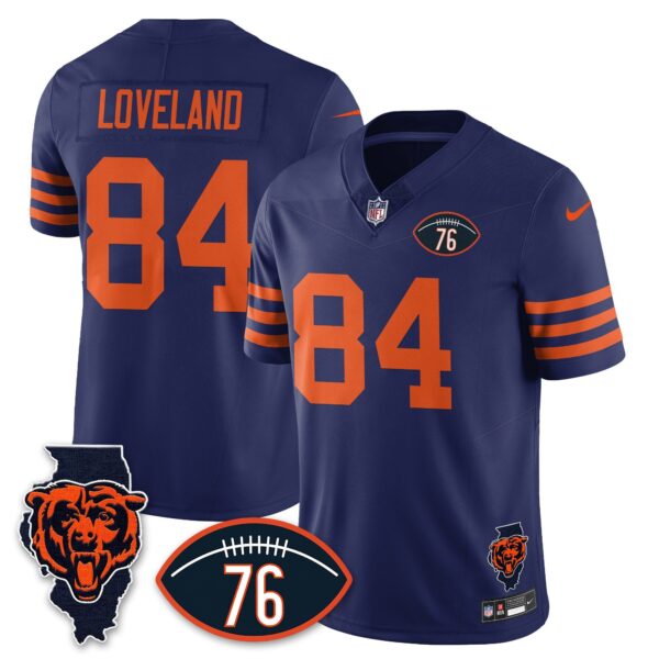 Chicago Bears Honor Steve McMichael Jersey – All Stitched – Throwback – Colston Loveland – 84 Jersey