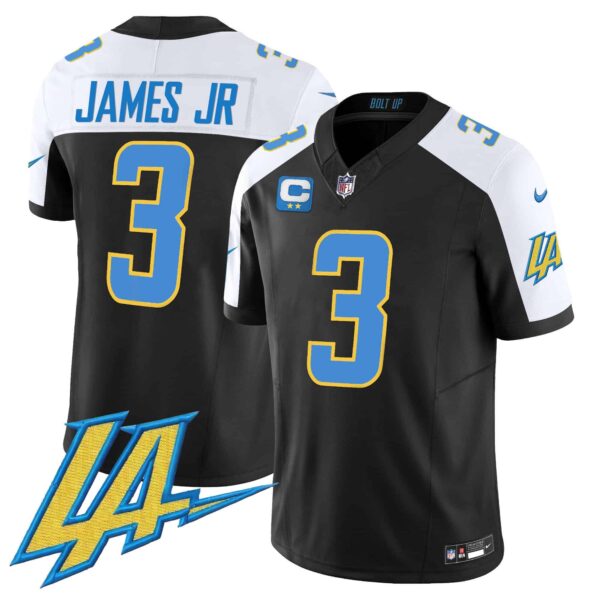 Men’s Chargers Vapor Limited Jersey V2 – All Stitched – Black Alternate – Derwin James Jr.