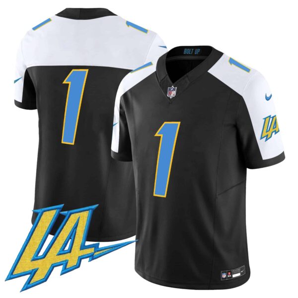 Men’s Chargers Vapor Limited Jersey V2 – All Stitched – Black Alternate – #1 Team