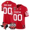 Texas Tech Red Raiders 2025 Vapor Limited Custom Jersey – 100th Anniversary & Texas Patch – All Stitched – Red Jersey