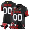 Texas Tech Red Raiders 2025 Vapor Limited Custom Jersey – 100th Anniversary & Texas Patch – All Stitched – Black Jersey