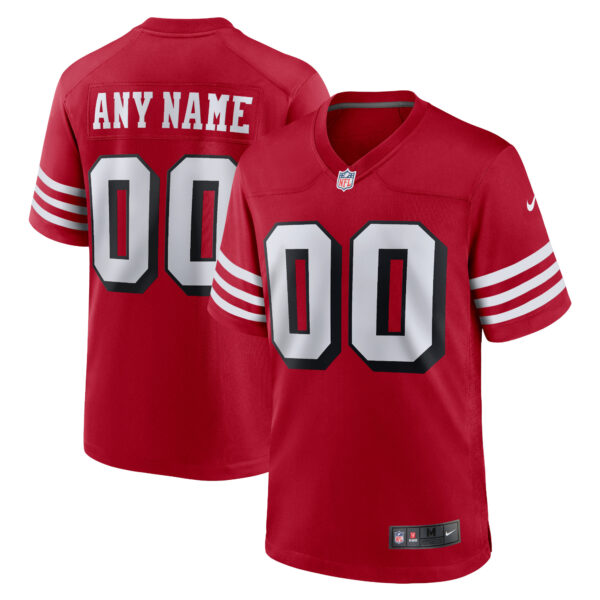 San Francisco 49Ers Nike Alternate Custom Game Jersey Scarlet