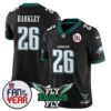 Philadelphia Eagles Fan Of The Year Jersey – All Stitched – Black – Saquon Barkley – 26 Jersey