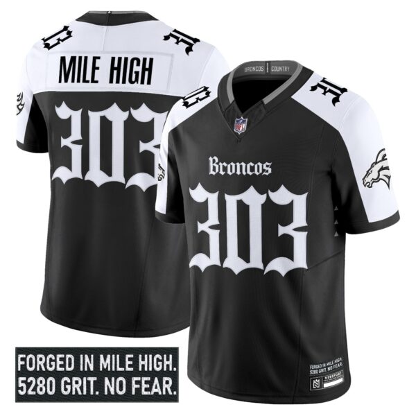 Denver Broncos Gothic Mile High Shadows Edition Vapor Limited Jersey – All Stitched – Alternate – Mile High Jersey