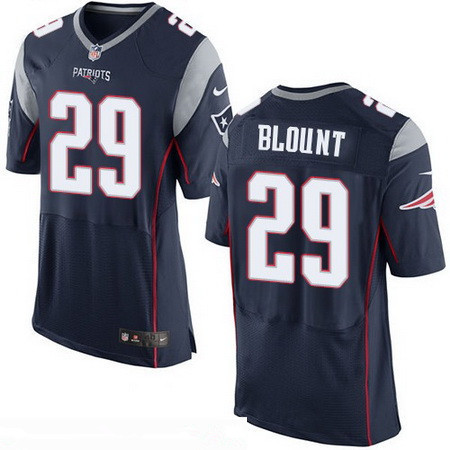 Men’s New England Patriots #29 LeGarrette Blount NEW Navy Blue Team Color Stitched NFL Nike Elite Jersey
