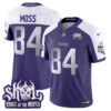 Men’s Minnesota Vikings 2025 Winter Warrior Skol Patch Vapor Limited Jersey V1 – All Stitched Purple Alternate Randy Moss Jersey