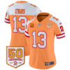 Women’s Tampa Bay Buccaneers Throwback 50th Season Patch Vapor Limited Jersey – All Stitched Creamsicle Alternate Mike Evans Jersey