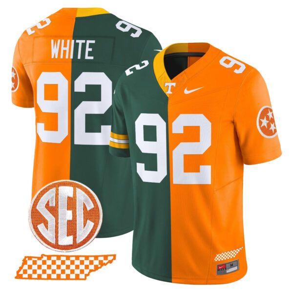 Tennessee Volunteers Split Vapor Limited Jersey – All Stitched – Reggie White (Packers) Jersey