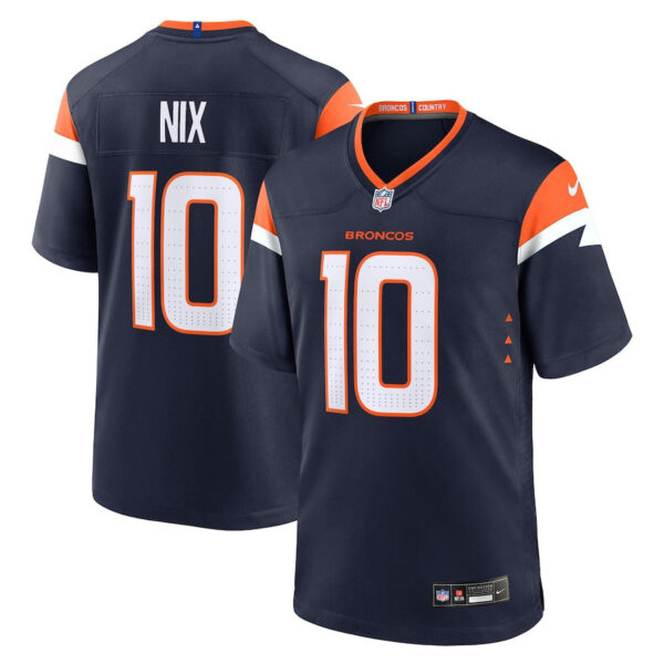 Bo Nix #10 Denver Broncos Player Game Jersey – Men’s, Navy – National Football League 2024