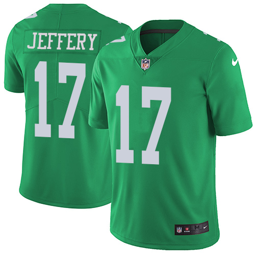 Nike Philadelphia Eagles #17 Alshon Jeffery Green Men’s Stitched NFL Limited Rush Jersey