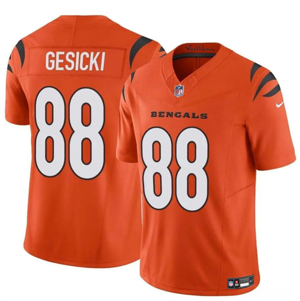 Men’s Cincinnati Bengals #88 Mike Gesicki Orange 2024 F.U.S.E. Vapor Untouchable Limited Stitched Jersey
