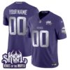 Minnesota Vikings 2025 Winter Warrior Skol Patch Vapor Limited Custom Jersey – All Stitched – Purple Jersey
