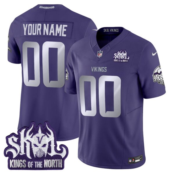 Minnesota Vikings 2025 Winter Warrior Skol Patch Vapor Limited Custom Jersey – All Stitched – Purple Jersey