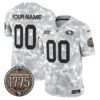 49ers 2024 Salute to Service Establishment Year Patch Vapor Limited Custom Jersey – All Stitched – Navy Jersey