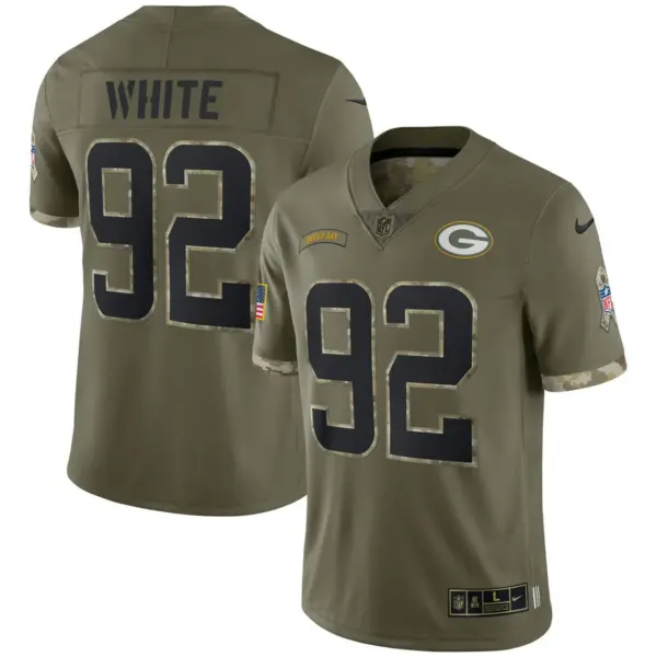Men’s Reggie White Green Bay Packers Salute To Service Jersey All Stitched