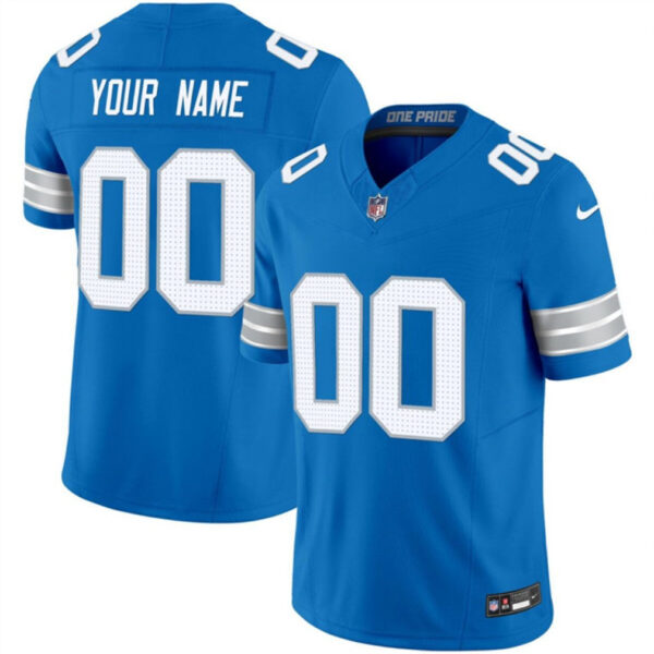 Detroit Lions Active Player Custom Blue 2024 FUSE Vapor Limited Stitched Football Jersey
