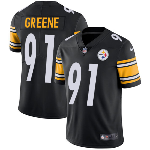 Nike Pittsburgh Steelers #91 Kevin Greene Black Team Color Men’s Stitched NFL Vapor Untouchable Limited Jersey