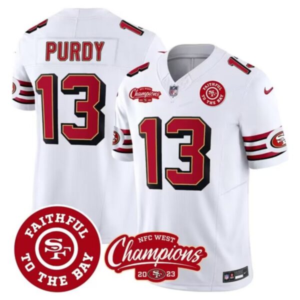 San Francisco 49Ers #13 Brock Purdy White 2023 Fuse Faithful To The Bay And Nfc Jersey