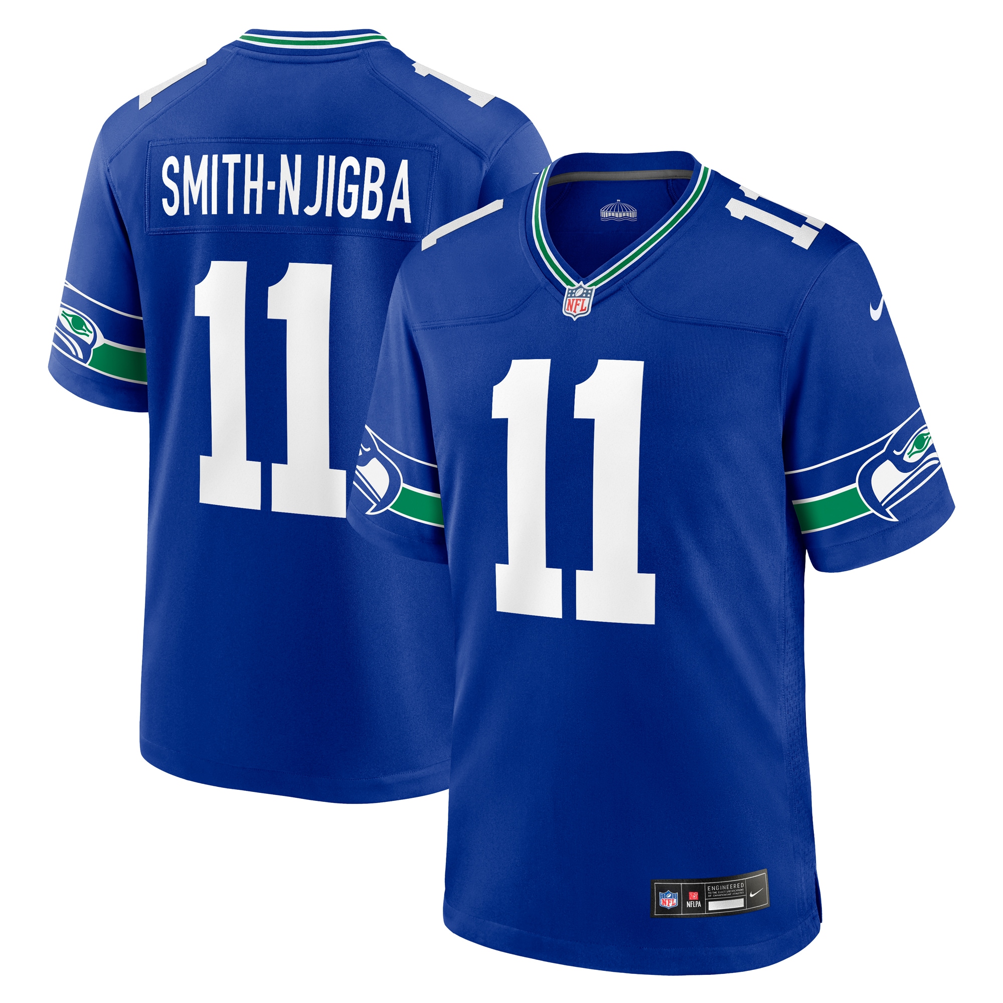 Jaxon Smith Njigba Seattle Seahawks Nike Throwback Player Game Jersey Royal