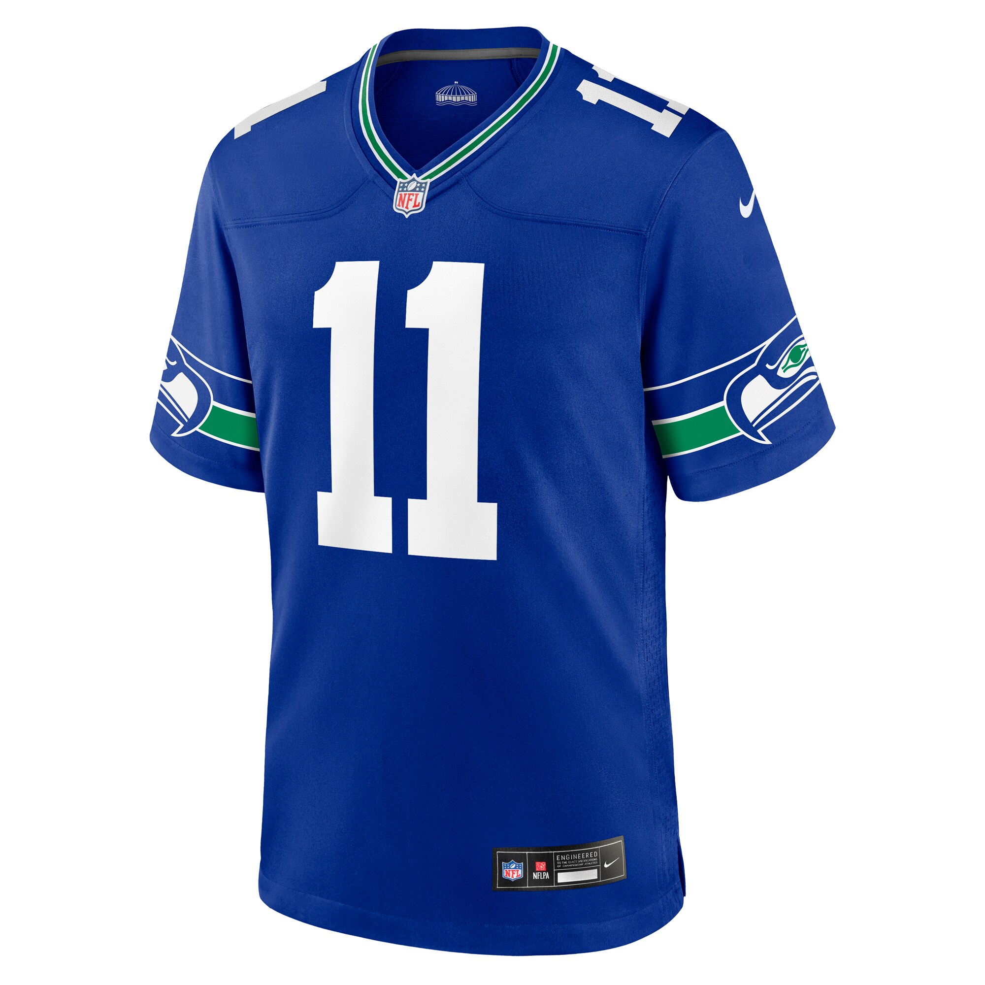 Jaxon Smith Njigba Seattle Seahawks Nike Throwback Player Game Jersey Royal - Image 2