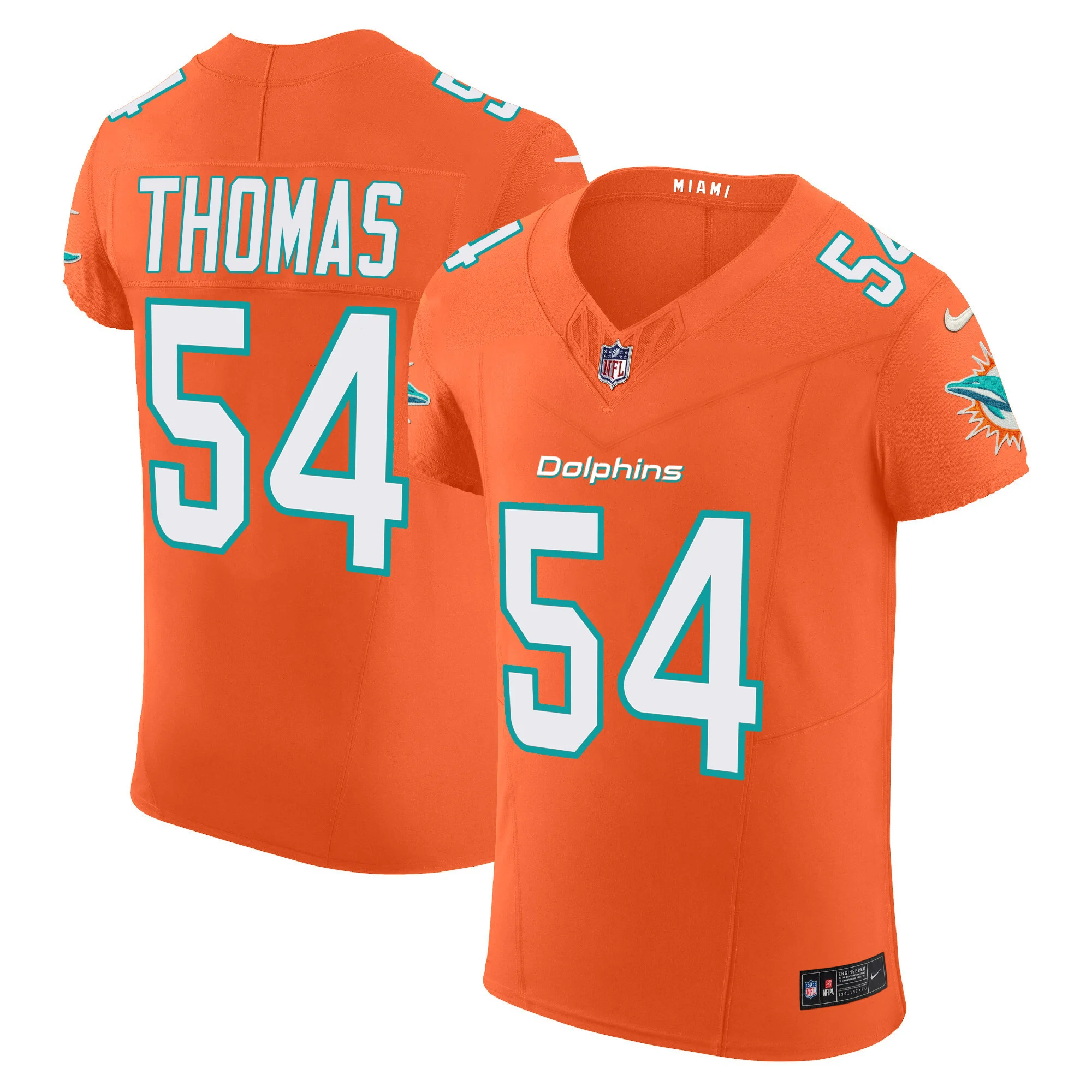 Mens Miami Dolphins Vapor Elite Jersey Zach Thomas Jersey Orange