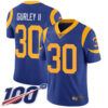Rams #30 Todd Gurley II Royal Blue Alternate Men’s Stitched Football 100th Season Vapor Limited Jersey