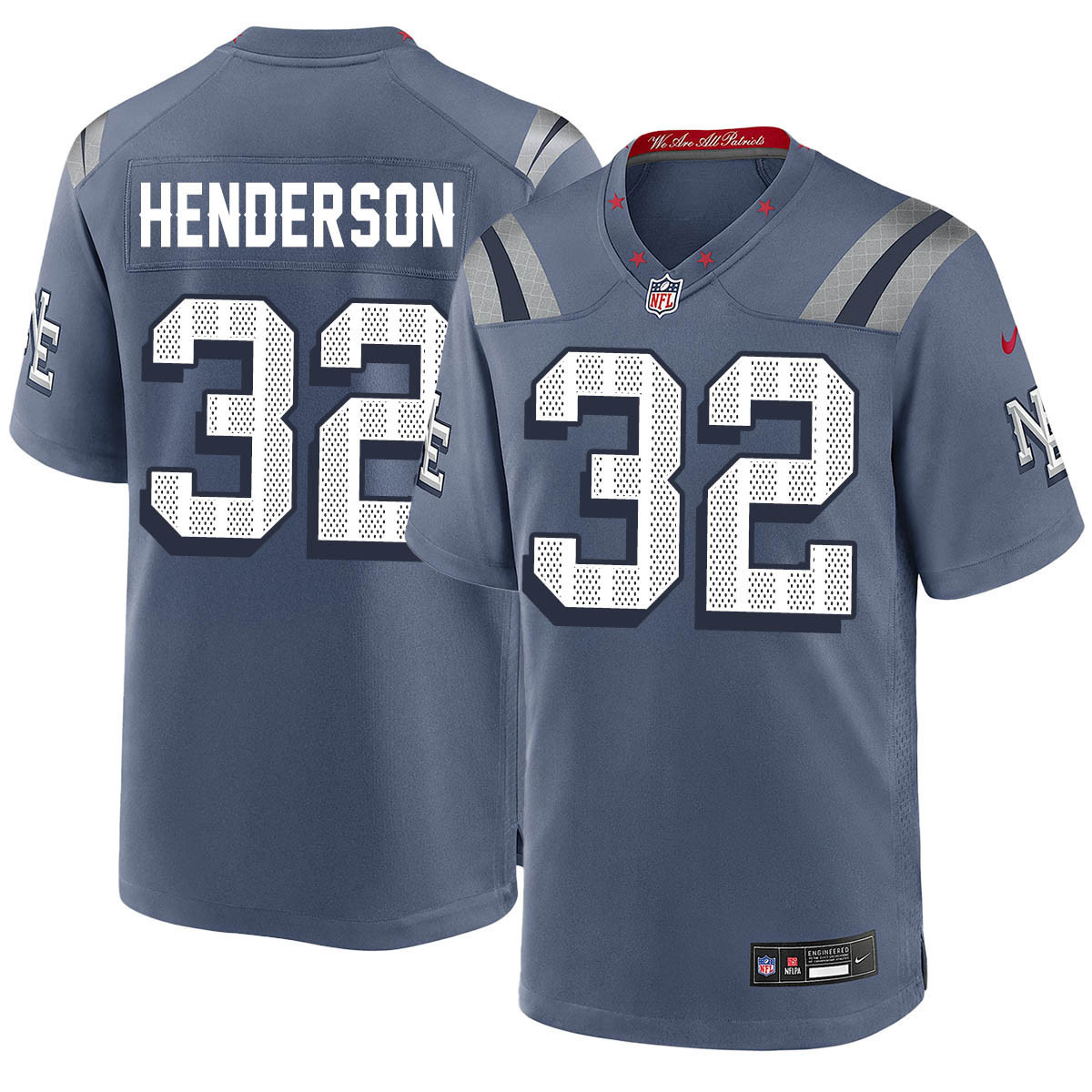 New England Patriots F.U.S.E. Limited Rivalry Series Jersey – All Stitched Men TreVeyon Henderson – 32 Jersey